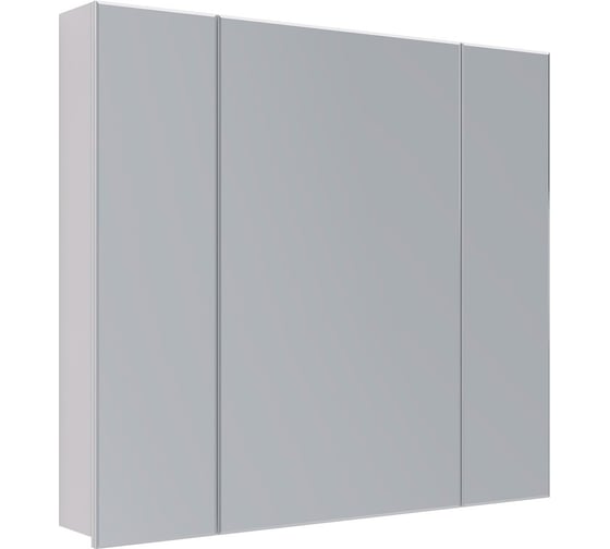 Шкаф зеркальный Lemark UNIVERSAL 90x80 см, 3-х дверный, цвет корпуса белый глянец LM90ZS-U