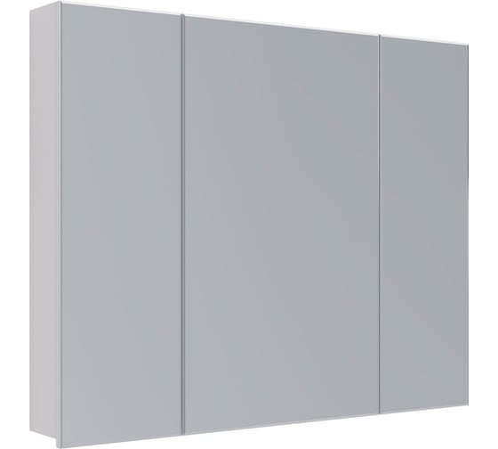 Шкаф зеркальный Lemark UNIVERSAL 100x80 см, 3-х дверный, цвет корпуса белый глянец LM100ZS-U
