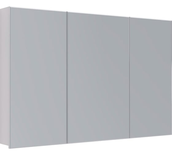 Шкаф зеркальный Lemark UNIVERSAL 120x80 см, 3-х дверный, цвет корпуса белый глянец LM120ZS-U