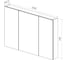 Шкаф зеркальный Lemark UNIVERSAL 120x80 см, 3-х дверный, цвет корпуса белый глянец LM120ZS-U 3