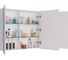 Шкаф зеркальный Lemark UNIVERSAL 120x80 см, 3-х дверный, цвет корпуса белый глянец LM120ZS-U 4