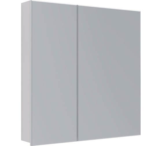 Шкаф зеркальный Lemark UNIVERSAL 80x80 см, 2-х дверный, цвет корпуса белый глянец LM80ZS-U