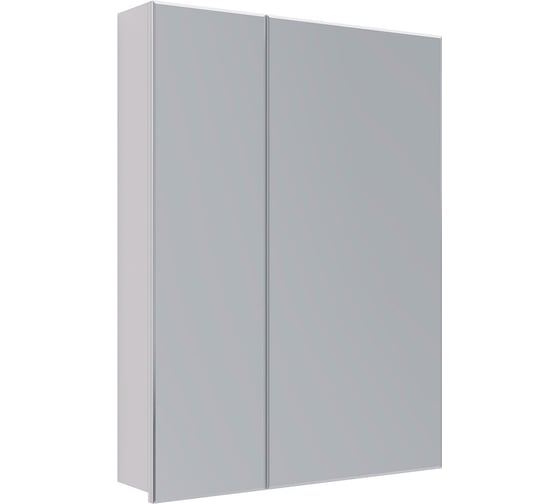 Шкаф зеркальный Lemark UNIVERSAL 60x80 см, 2-х дверный, цвет корпуса белый глянец LM60ZS-U
