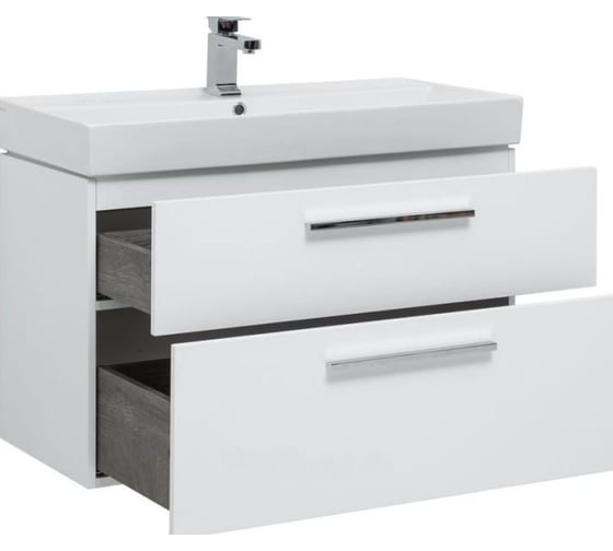 Тумба Aquanet Nova 85 2 ящика, цвет белый глянец 00249920