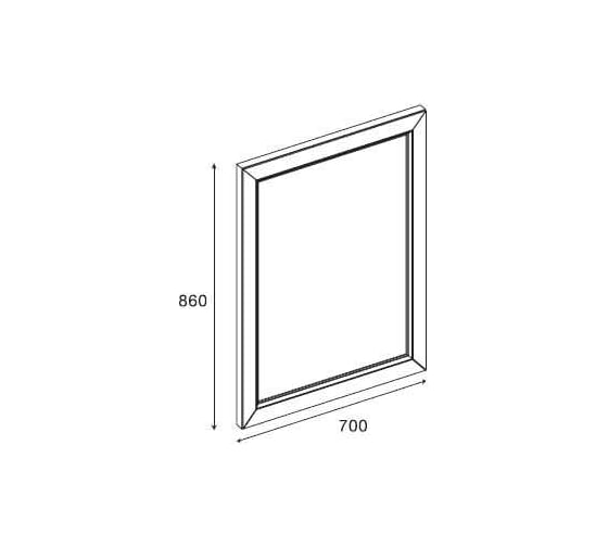 Зеркало ROCA AMERICA EVOLUTION W 70, дуб темный ZRU9302958