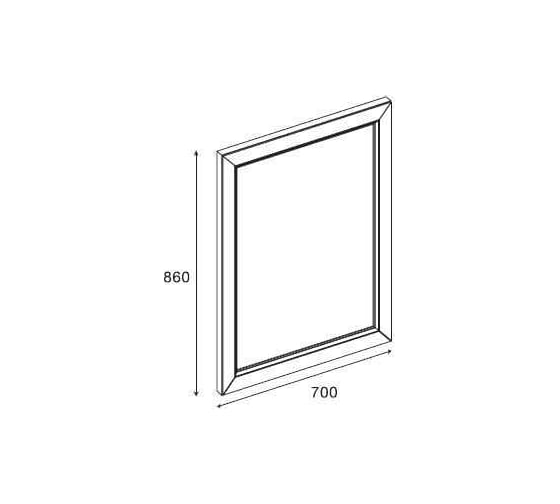 Зеркало ROCA AMERICA EVOLUTION W 70, дуб светлый ZRU9302957