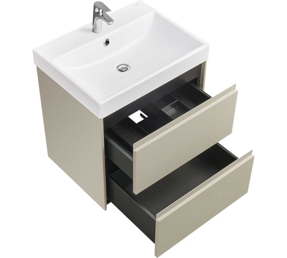 Модуль для раковины ROCA ONA 585x450x565 мм, с 2 ящиками, бежево-серый матовый A857613510