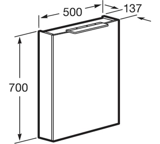 Зеркальный шкаф ROCA OLETA 50, левый, капучино A857643515