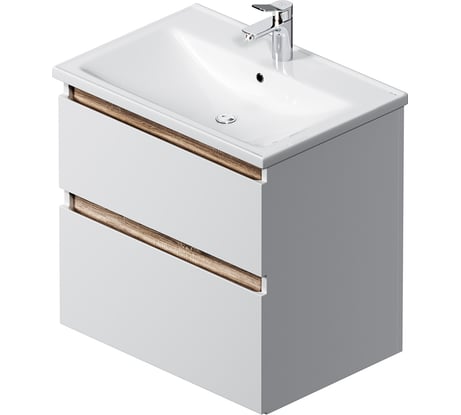 База под раковину AM.PM, X-Joy подвесная, 65 см, 2 ящика, белый глянец M85AFHX0652WG