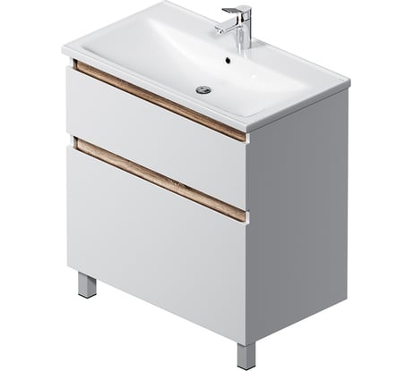 База под раковину AM.PM, X-Joy напольная, 80 см, 2 ящика, белый глянец M85AFSX0802WG