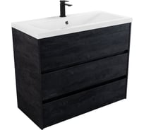 Напольная база под раковину с тремя выкатными ящиками Art&Max FAMILY-M Hard Coal, 900x480x845, FAMILY-M-900-3C-PIA-HC
