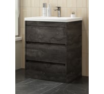 Напольная база под раковину с тремя выкатными ящиками Art&Max FAMILY-M Iron Stone, 580x470x845, FAMILY-M-580-3C-PIA-IS