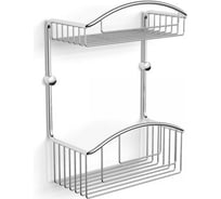 Прямая полка LANGBERGER хромированная, к стене, 2-этажная 25x14x35 10860 H