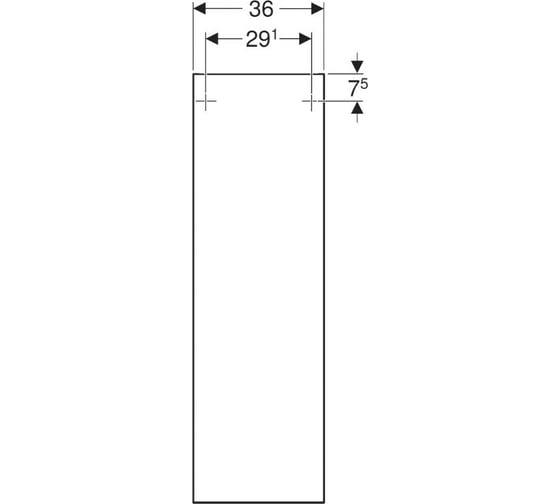 Шкафчик GEBERIT Smyle Square боковой высокий с одной дверцей 1180 мм 00000072071 500.361.JR.1