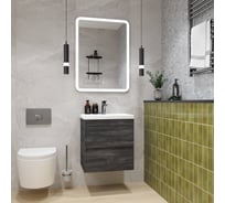 База под раковину подвесная с двумя выкатными ящиками Art&Max FAMILY-M Iron Stone, 500x350x550 мм Family-M-500-2C-SO-IS