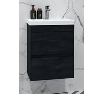 База под раковину подвесная с двумя выкатными ящиками Art&Max FAMILY-M Hard Coal, 400x350x550 мм Family-M-400-2C-SO-HC