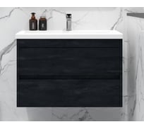 База под раковину подвесная с двумя выкатными ящиками Art&Max FAMILY-M Hard Coal, 750x480x550 мм Family-M-750-2C-SO-HC