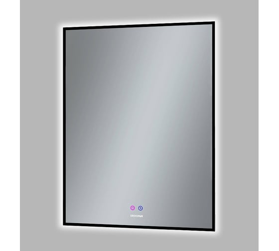 Зеркало Grossman PRAGMA-норма BLACK (600x800x45) LED с сенсорным выключателем и подогревом 1860802