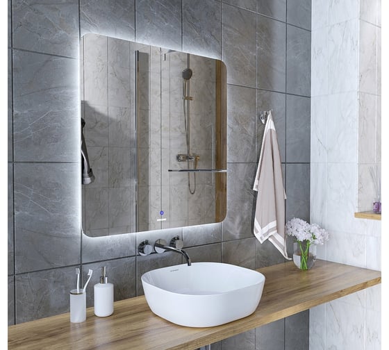 Зеркало Grossman ELEGANS-промо (800x800x45) LED с сенсорным выключателем 1780801