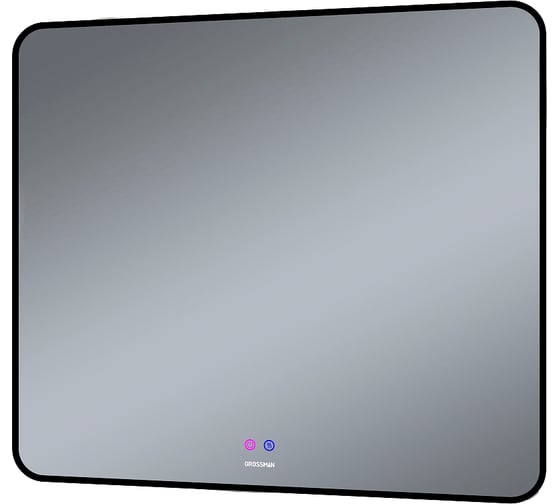 Зеркало Grossman ELEGANS-норма BLACK (900x800x45) LED с сенсорным выключателем и подогревом 1790802
