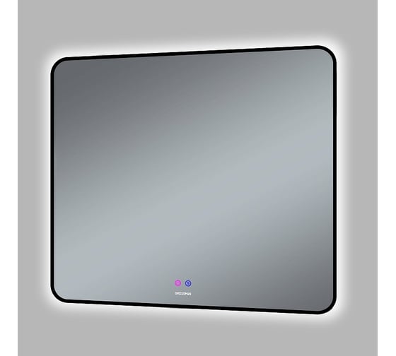 Зеркало Grossman ELEGANS-норма BLACK (900x800x45) LED с сенсорным выключателем и подогревом 1790802