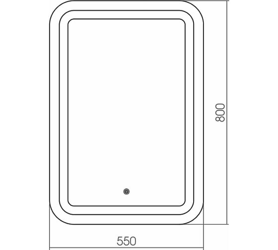 Зеркало Grossman ELEGANS (550x800) с сенсорным выключателем 555800
