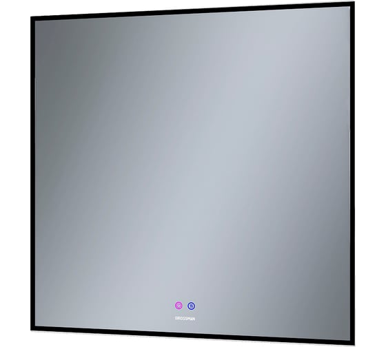 Зеркало Grossman PRAGMA-норма BLACK (800x800x45) LED с сенсорным выключателем и подогревом 1880802