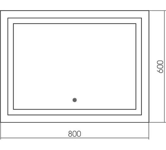 Зеркало Grossman PRAGMA (800x600) с сенсорным выключателем 480600