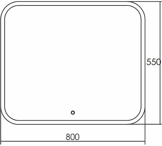 Зеркало Grossman COMFORT (800x550) с сенсорным выключателем 380550