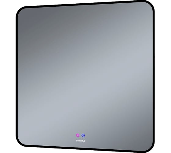 Зеркало Grossman ELEGANS-норма BLACK (800x800x45) LED с сенсорным выключателем и подогревом 1780802