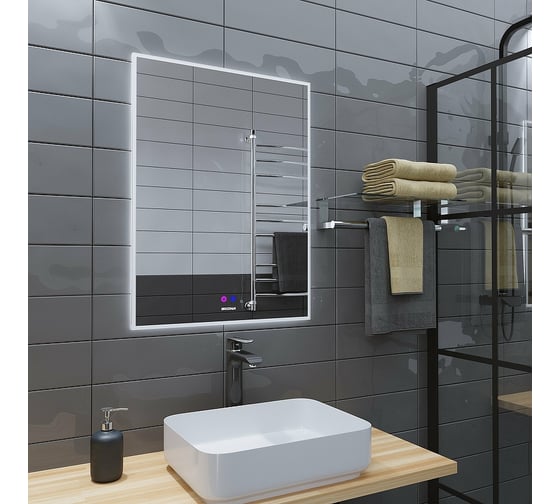 Зеркало Grossman PRAGMA-норма (600x800x45) LED с сенсорным выключателем и подогревом 186080