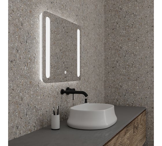 Зеркало Grossman LARA (700x700x45) LED с сенсорным выключателем и гравировкой 137070