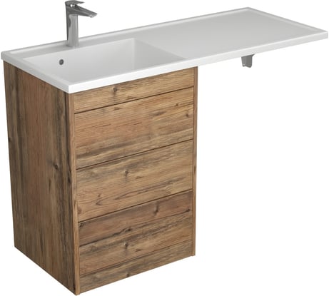 Тумба Нера 55 под умыв-к Маджента 1200 П/Л и стир.маш., с 3-мя ящиками пихта Veneciana 55531