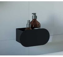 Полка для ванной комнаты INCANTOMETALLICO Onice 20x10x10 см, металлическая, черная, на липучках без сверления onice глубина 10 черная