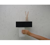 Металлическая полка для ванной комнаты INCANTOMETALLICO с держателем для туалетной бумаги, навесная, черная berillo rubino правая