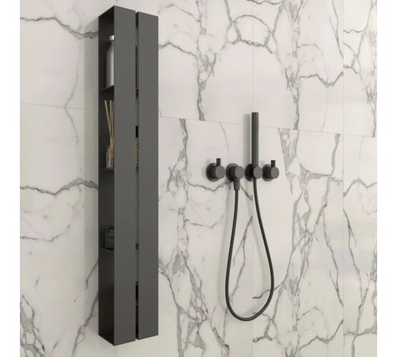 Полка для ванной комнаты INCANTOMETALLICO Angolare piccolo 77x17x11,5 см, металлическая навесная angolare piccolo черная
