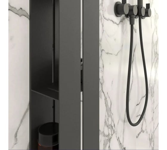 Полка для ванной комнаты INCANTOMETALLICO Angolare piccolo 77x17x11,5 см, металлическая навесная angolare piccolo черная