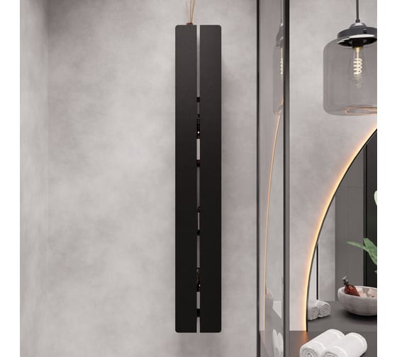 Полка для ванной комнаты INCANTOMETALLICO Tesoro 100x15x10 см, металлическая, навесная, черная Tesoro 300