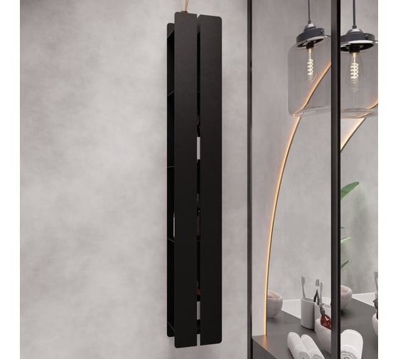 Полка для ванной комнаты INCANTOMETALLICO Tesoro 100x15x10 см, металлическая, навесная, черная Tesoro 300