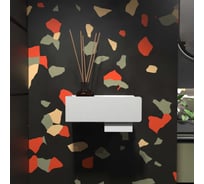 Полка для ванной комнаты с держателем для туалетной бумаги INCANTOMETALLICO Berillo 30x13x10 см, металлическая, правая, навесная, белая Berillo (Rollo flex) правая сторона, белая