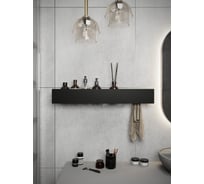 Металлическая полка для ванной комнаты INCANTOMETALLICO La perla 70x13x10, навесная la perla черная нержа
