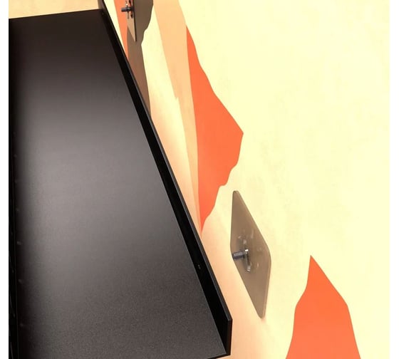 Полки для ванной комнаты INCANTOMETALLICO Diamante rubino 45x10x6 см, набор 3 шт. металлические черные Соты 3 полки прямоугольные