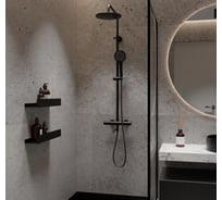 Полки для ванной комнаты INCANTOMETALLICO Rubino 45x10x6, набор 2 шт, нержавеющая сталь черные rubino черные 2 шт нержа