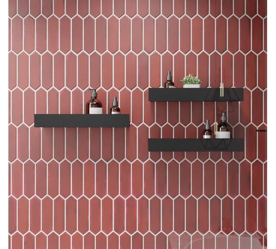 Полки для ванной комнаты INCANTOMETALLICO Rubino 45x10x6, набор 3 шт, металлические черные rubino черные 3 шт