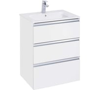 Тумба под раковину ROCA GAP 60, белый глянец, 3 ящика A857404806