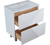 Тумба для ванной MIXLINE "ВЕКТОР-75" под раковину Нелли-75 ПВХ 554822