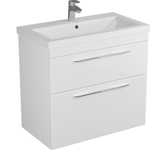 Тумба Diborg Katarine 80 белый глянец 2 ящика 77.4225 1