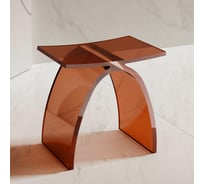 Стульчик для ванной ABBER Kristall прозрачный, коричневый AT1739Opal