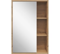Подвесной зеркальный шкаф SanStar Diva 50 для ванной комнаты, Дуб вотан 443.1-2.4.1.ДИВ