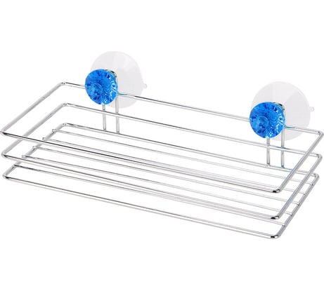 Полка подвесная большая Рыжий кот W2037 Бриллиант синий, размер 250х115х40 мм, крепление 2 присоски 310778